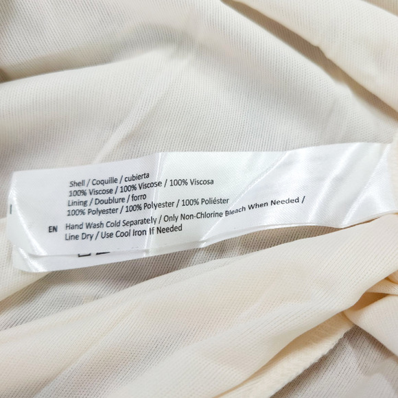 Boho Paisley Maxi Dress NWT Tie-Neck Tiered Cream Purple XS Band of the Free - Picture 6 of 9